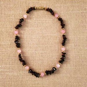Garnet and Rose Quartz Necklace